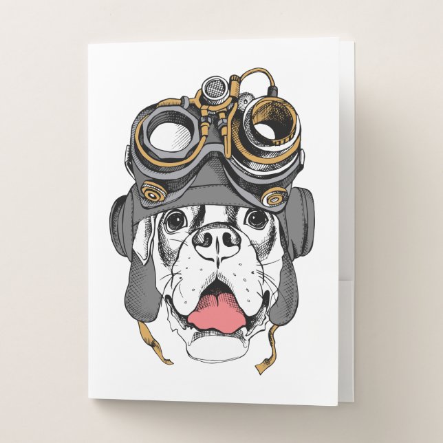 Steampunk Boxer Pocket Folder (Front)