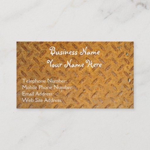 Customizable Steampunk Brass Plate Metal-effect Business Cards