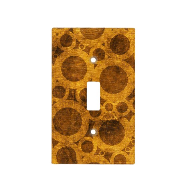 Steampunk Brown Gold Grunge Light Switch Cover
