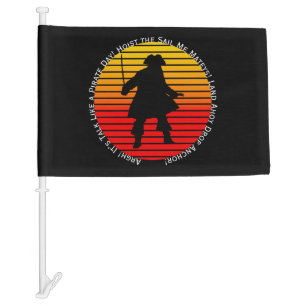 Steampunk Buccaneers Talk Like a Pirate Day Argh! Car Flag