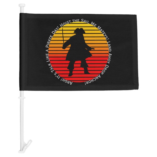 Steampunk Buccaneers Talk Like a Pirate Day Argh! Car Flag (Front)