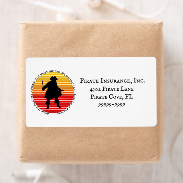 Steampunk Buccaneers Talk Like a Pirate Day Argh! Label (Insitu)