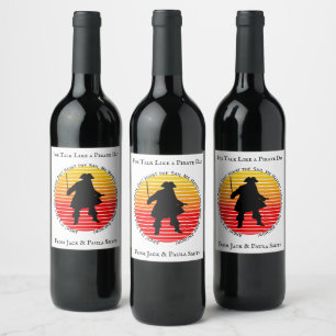 Steampunk Buccaneers Talk Like a Pirate Day Argh! Wine Label