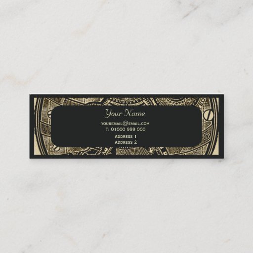 Customizable Steampunk Business Card