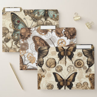 Steampunk Butterflies Field Folders Queen Anna #1
