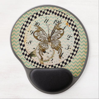 Steampunk Butterfly Collage Gel Mouse Pad