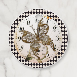 Steampunk Butterfly   Favor Tags