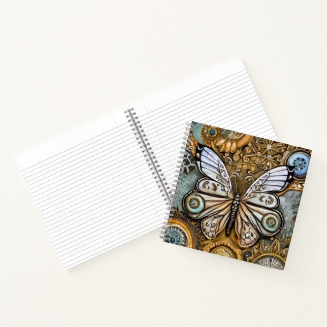 Steampunk Butterfly Notebook (Inside)