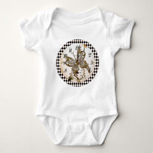 Steampunk Butterfly Round Baby Bodysuit
