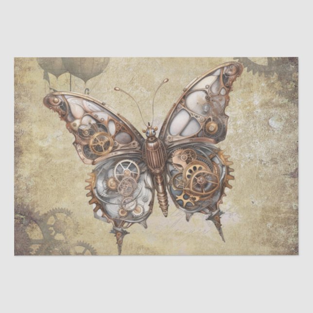 Steampunk Butterfly Tissue Paper (Front)