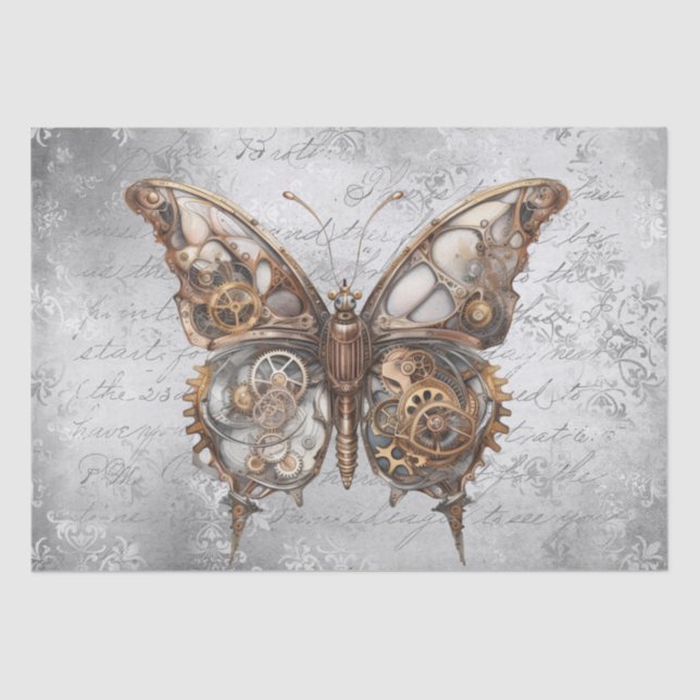 Steampunk Butterfly Tissue Paper (Front)