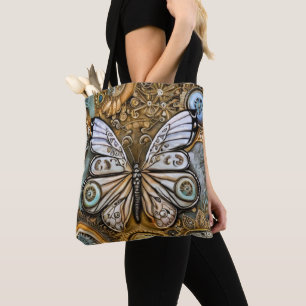 Steampunk Butterfly Tote Bag
