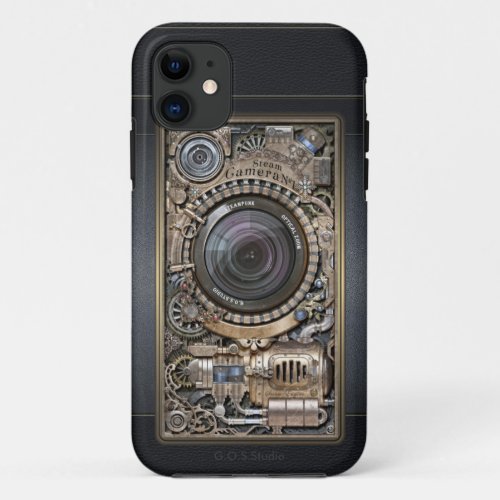 Steampunk Camera 1 by GOSStudio iPhone 11 Case