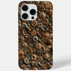 Steampunk Camo, industrial design, camouflage iPhone 15 Pro Max Case