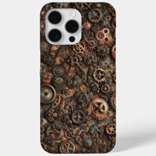 Steampunk Camo, industrial design, camouflage iPhone 15 Pro Max Case