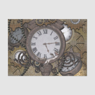 Steampunk can you sea the funny gecko? tissue paper