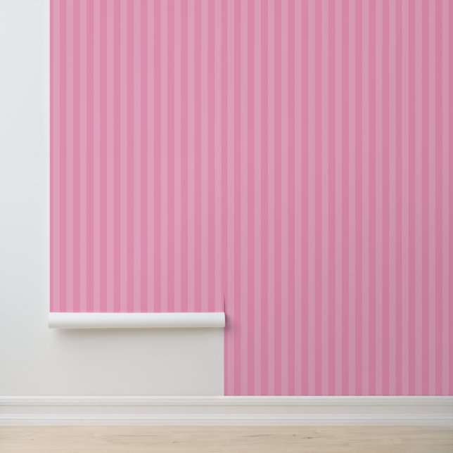 Steampunk Candy Pink Stripes Wallpaper (Application)