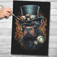 Steampunk Cane Corso 1 Decoupage Paper