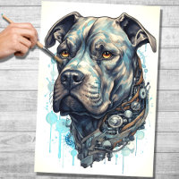 Steampunk Cane Corso 3 Decoupage Paper