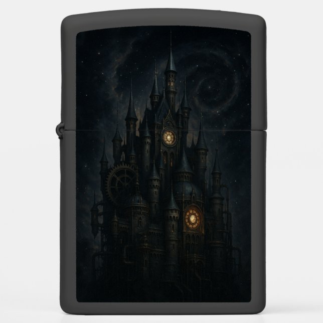 Steampunk Castle in Galaxy Zippo Lighter (Front)