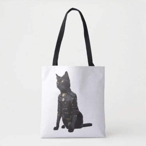 Steampunk cat  3 tote bag