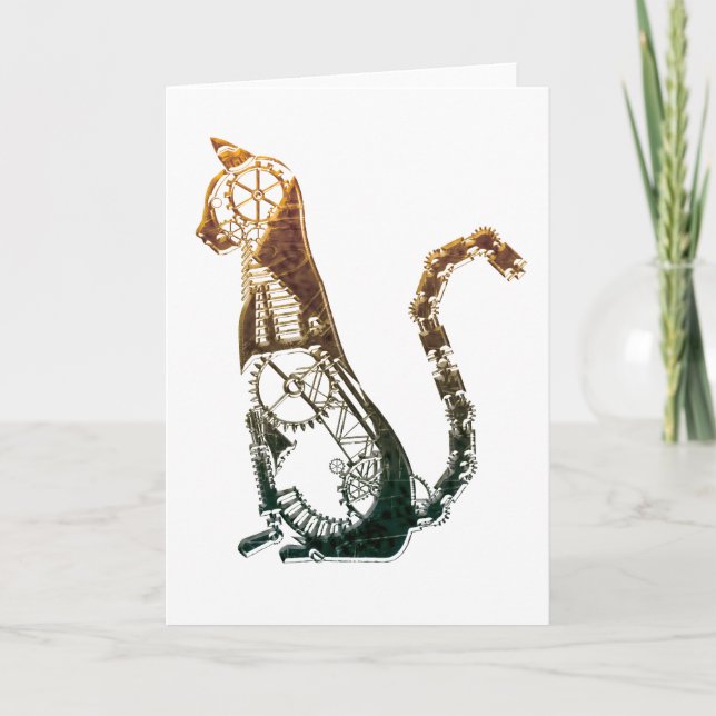 Steampunk cat cards (Front)