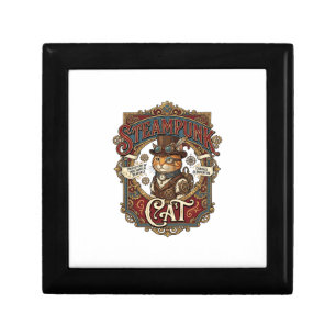 Steampunk Cat Cat Steampunk Vintage Gift Box