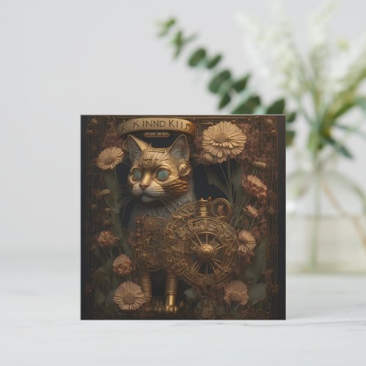 Steampunk Cat Gothic Digital Art (Standing Front)