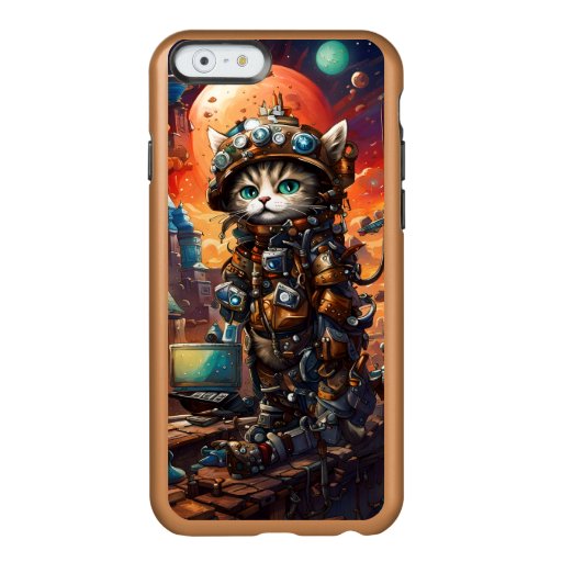 Steampunk Cat I Incipio Feather Shine iPhone 6 Case