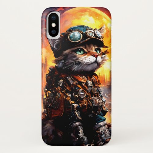 Steampunk Cat II iPhone X Case