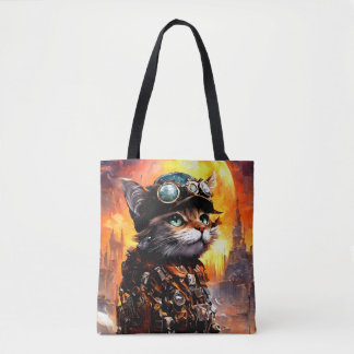 Steampunk Cat II Tote Bag