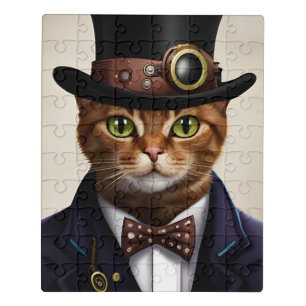 Steampunk Cat Jigsaw Puzzle