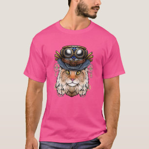 Steampunk Cat Steampunk Kitten  Yellow Cat Cosplay T-Shirt