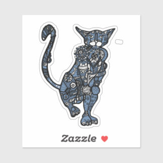 Steampunk Cat Sticker