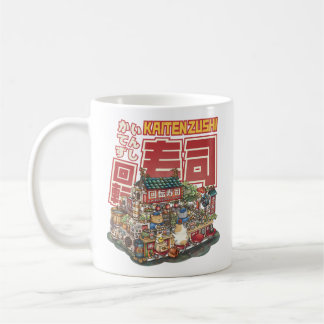 Steampunk Cat Sushi Restaurant Coffee Mug