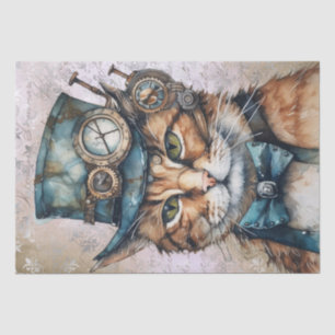 Steampunk Cat Tissue Paper