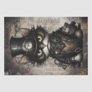 Steampunk Cat Tissue Paper