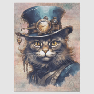 Steampunk Cat Tissue Paper