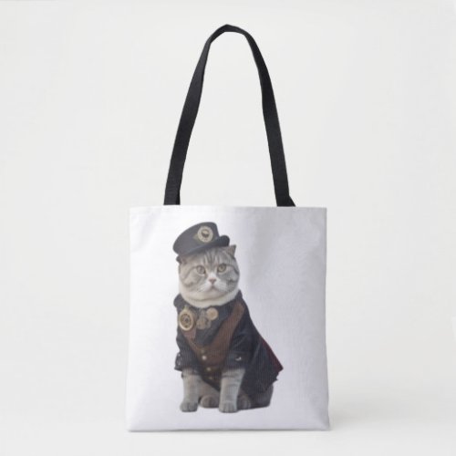 Steampunk cat   tote bag