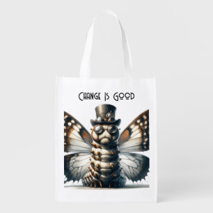 Steampunk Caterpillar Grocery Bag