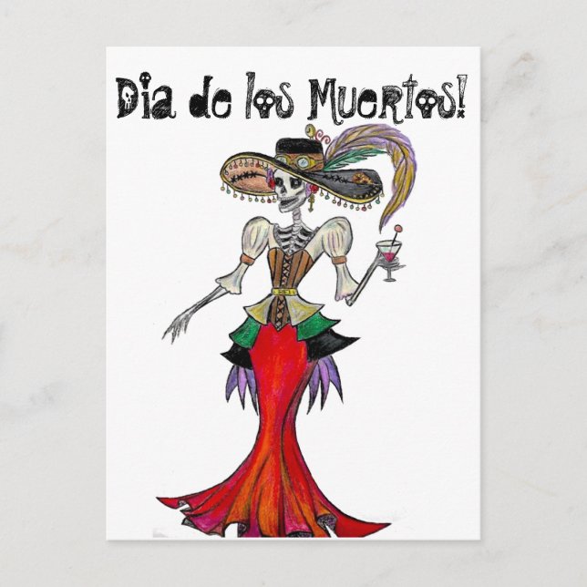 Steampunk Catrina / Dia de los Muertos Card (Front)