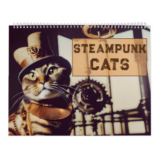 Steampunk Cats Retro Futuristic Felines Victorian Calendar