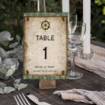 Steampunk Celebration Wedding Reception Table Number