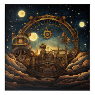 Steampunk Celestial Acrylic Wall Art