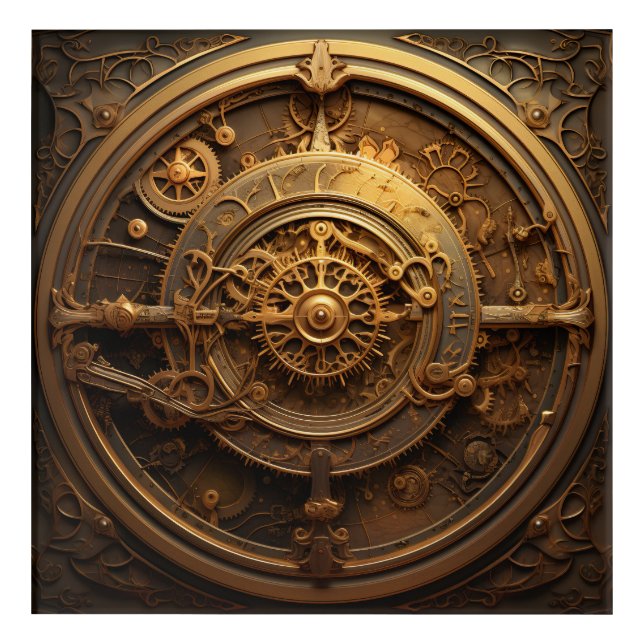 Steampunk Celestial Acrylic Wall Art (Front)
