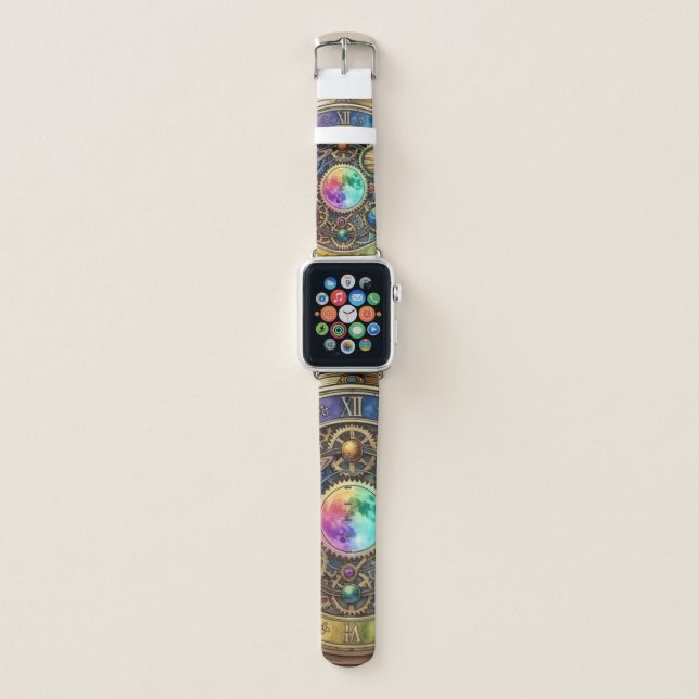 Steampunk Celestial Aesthetic Apple Watch Strap (Front)