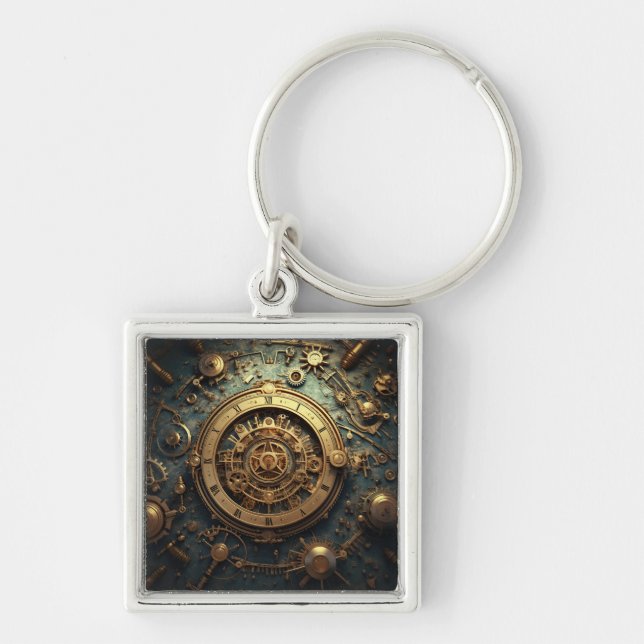Steampunk Celestial Keychain (Front)