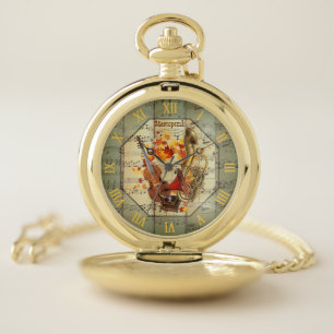 Steampunk~Cello~Edison Phonograph~Bass Saxhorn ~ Pocket Watch