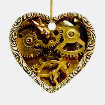 Steampunk Ceramic Ornament by angelworks at Zazzle