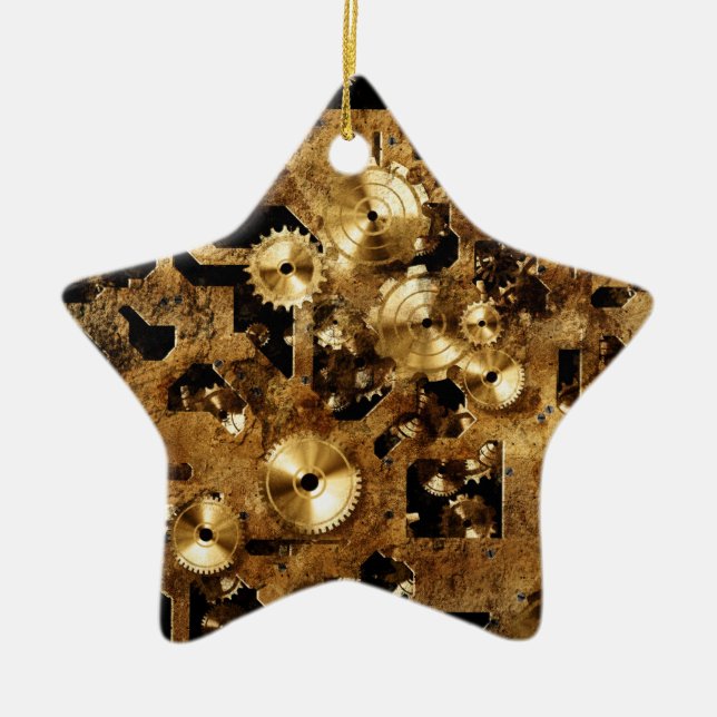 Steampunk Ceramic Ornament (Front)
